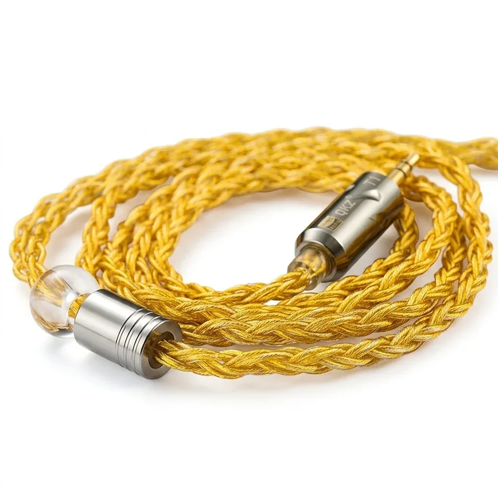 QKZ T1 금색 이어폰 교체 케이블