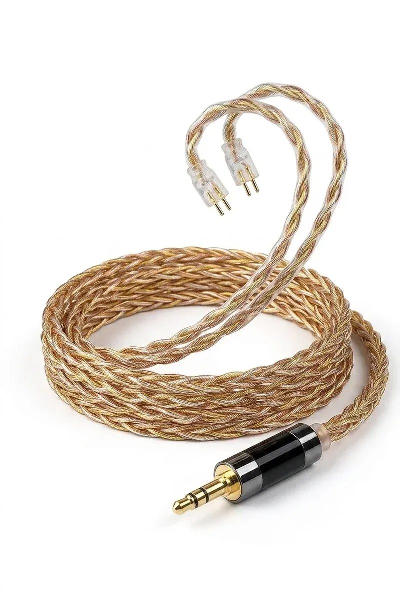 כבל אוזניות קלוע 8 גידים 0.78 פין