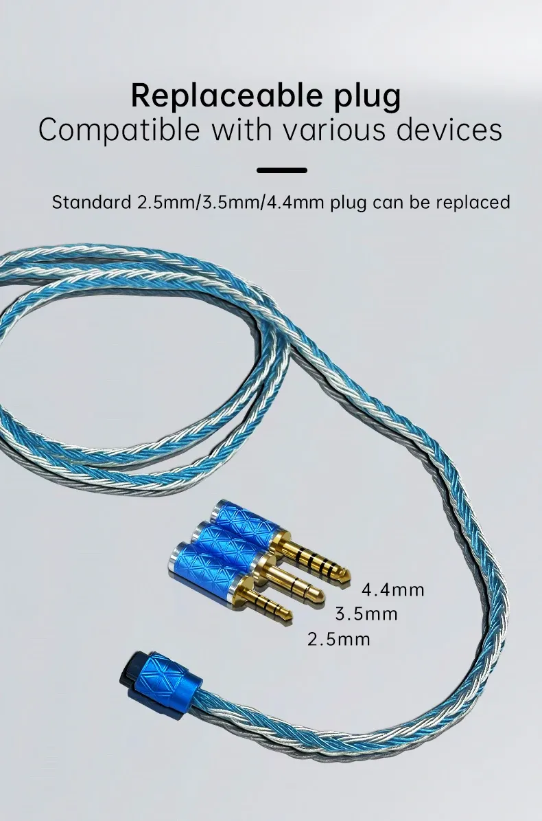 KZ 16코어 은도금 2핀 업그레이드 이어폰 케이블