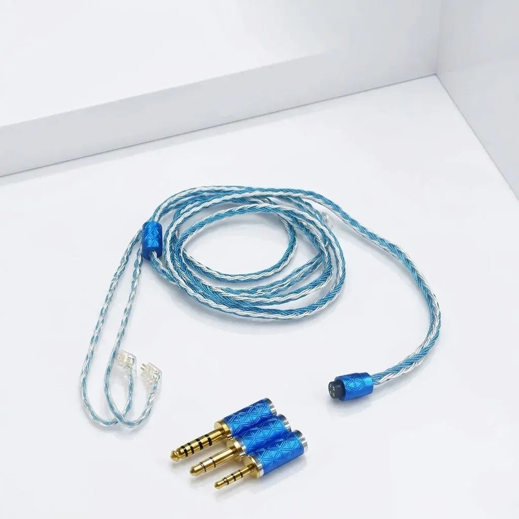 כבל אוזניות 16 ליבות מצופה כסף