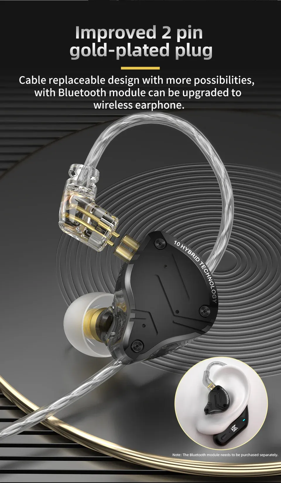 KZ ZS10 Pro X 하이브리드 유선 인이어 모니터 이어폰