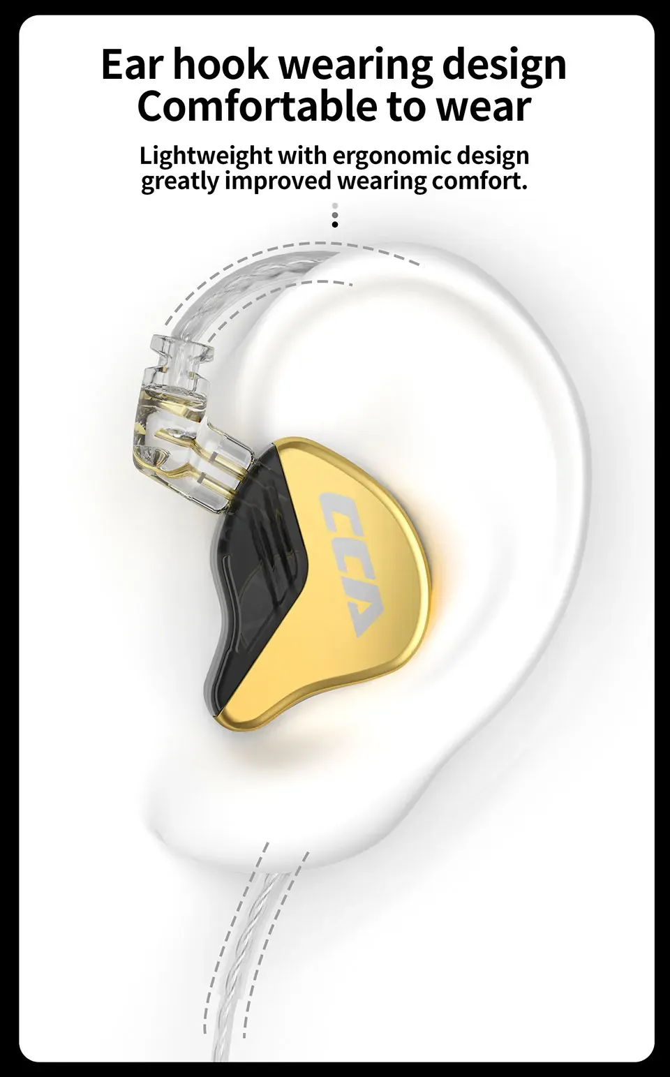 CCA CRA+ 유선 하이파이 인이어 모니터 이어폰