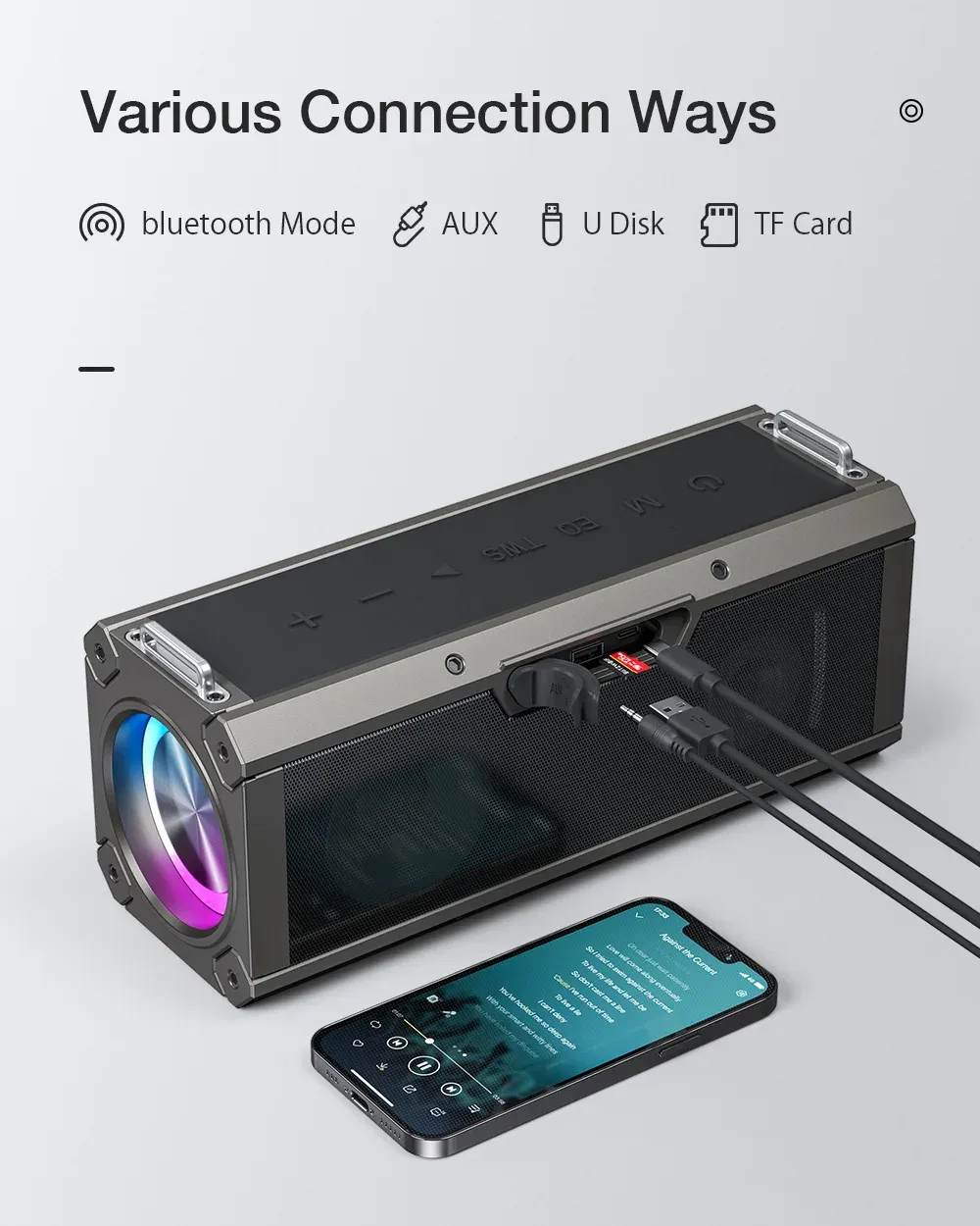 블리츠울프 BW-WA3 프로 120W 휴대용 RGB 블루투스 스피커