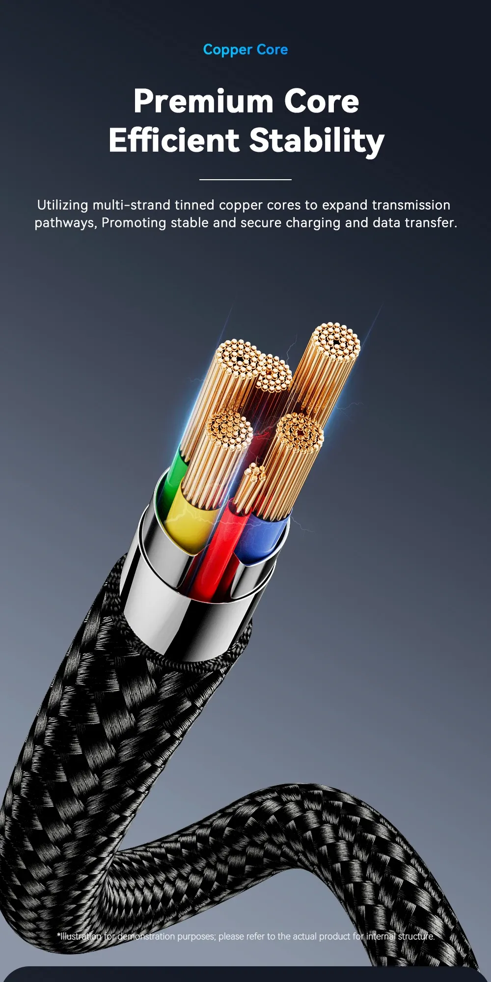 Essager 3A USB-A to Type-C 고속 충전·데이터 케이블