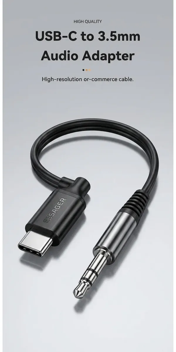 Essager USB-C 오디오 어댑터 케이블