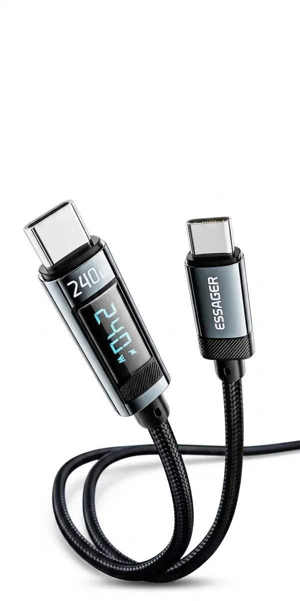 ESSAGER 240W 디지털 USB-C 충전 케이블