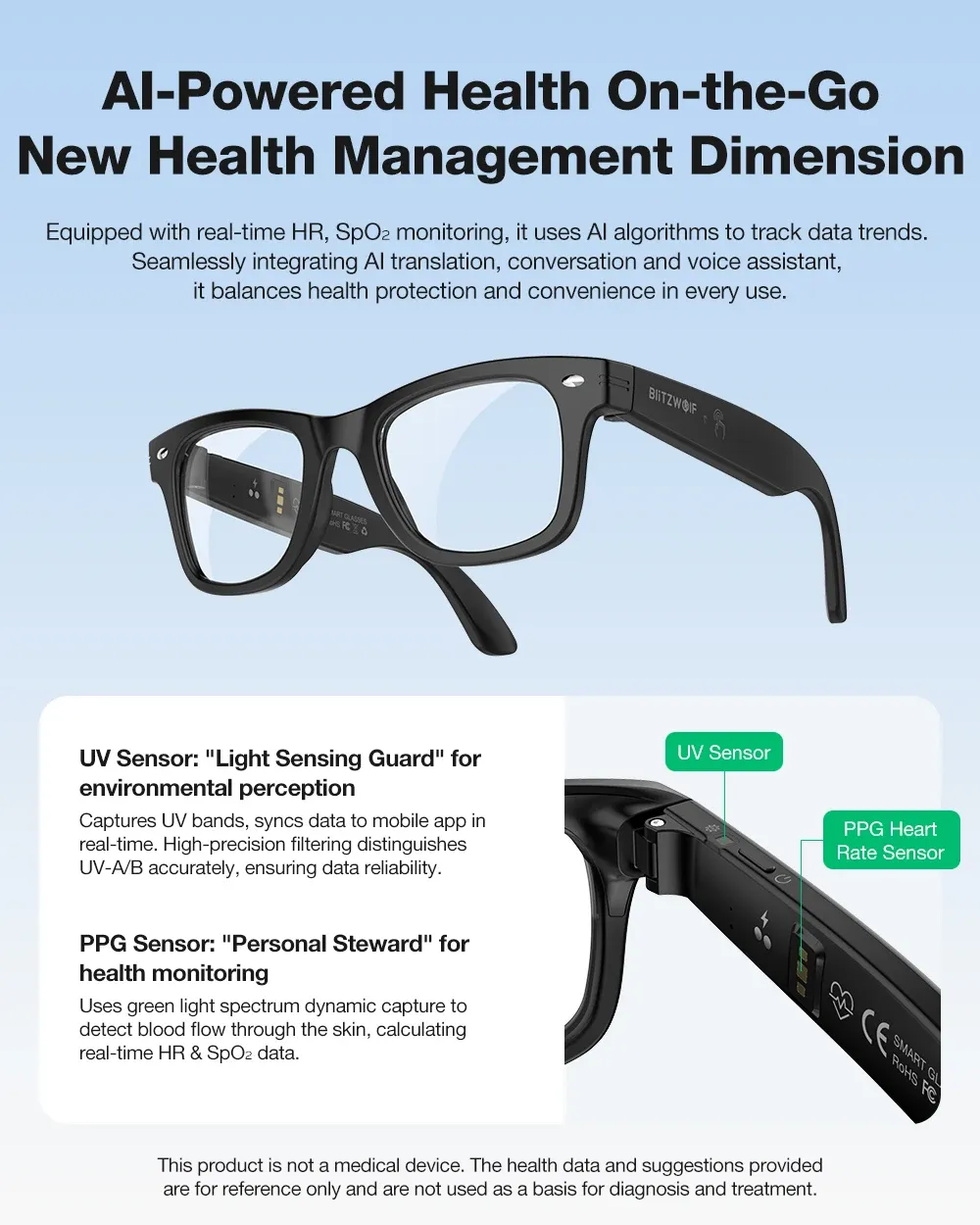블리츠울프 BW-AG1 스마트 AI 선글라스