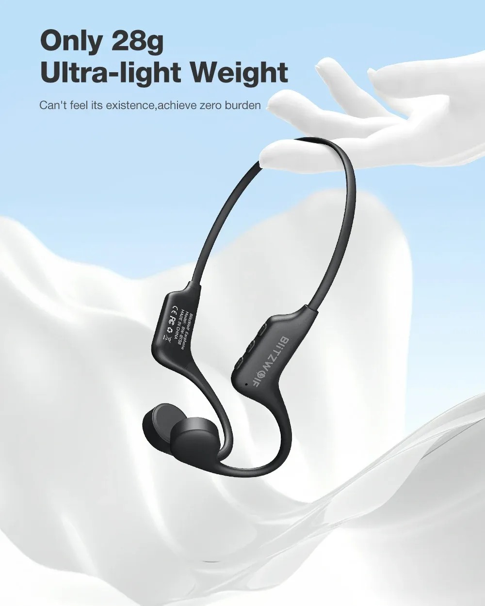 블리츠울프 BW-BTS8 골전도 스포츠 블루투스 이어버드 32GB IPX8