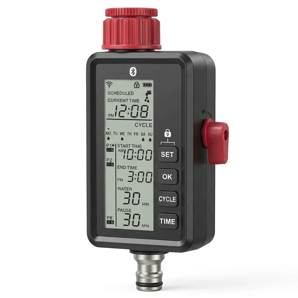 MIUCDA 대형 LCD 스마트 정원 타이머