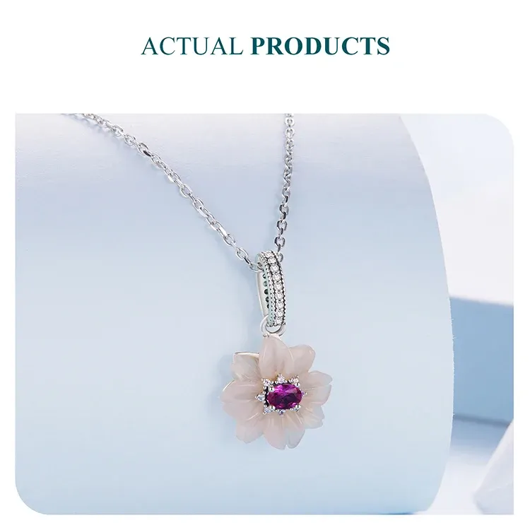 WOSTU 925 실버 하트·해바라기·유니콘 참 펜던트