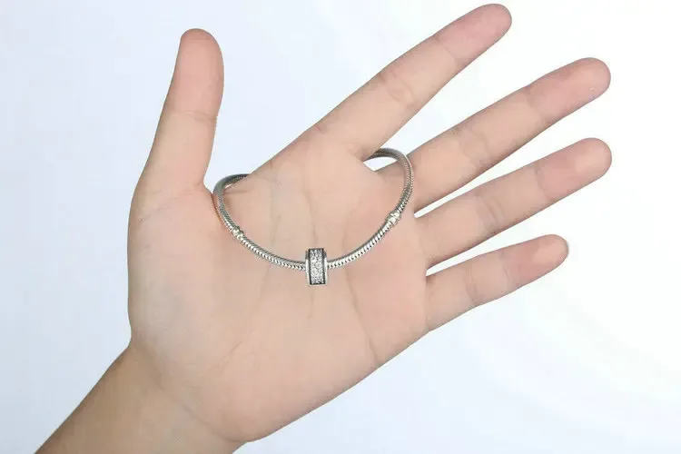 WOSTU 925 실버 클리어 지르콘 클립 드롭 참 펜던트