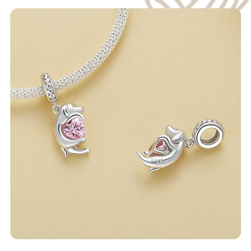 WOSTU 달마시안 강아지 925 실버 참 펜던트