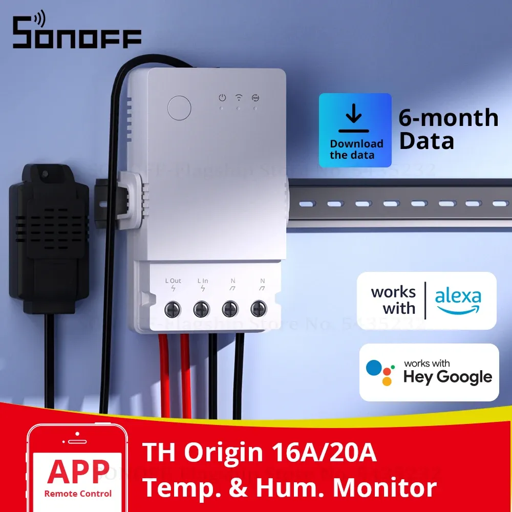 SONOFF TH Origin 16A/20A 와이파이 온습도 모니터 스위치