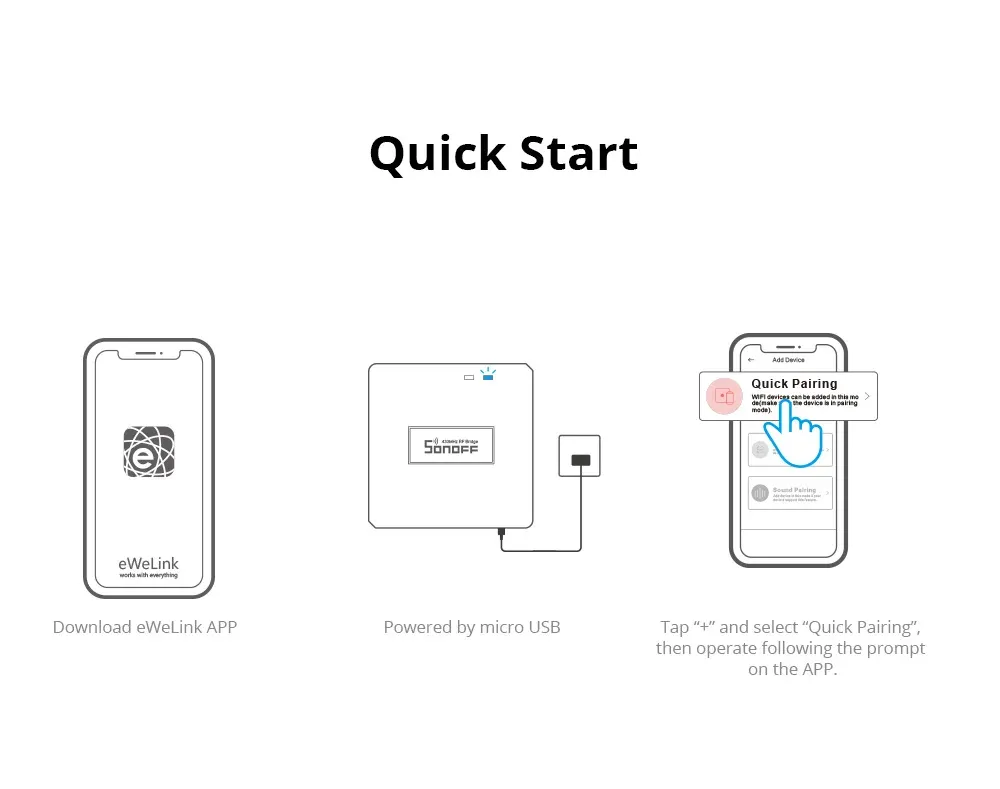 SONOFF RF BridgeR2 433 무선 허브 스마트홈 게이트웨이