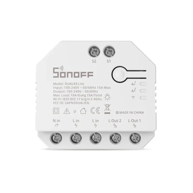 SONOFF DUALR3 Lite Wi‑Fi 듀얼 릴레이 스마트 스위치 모듈