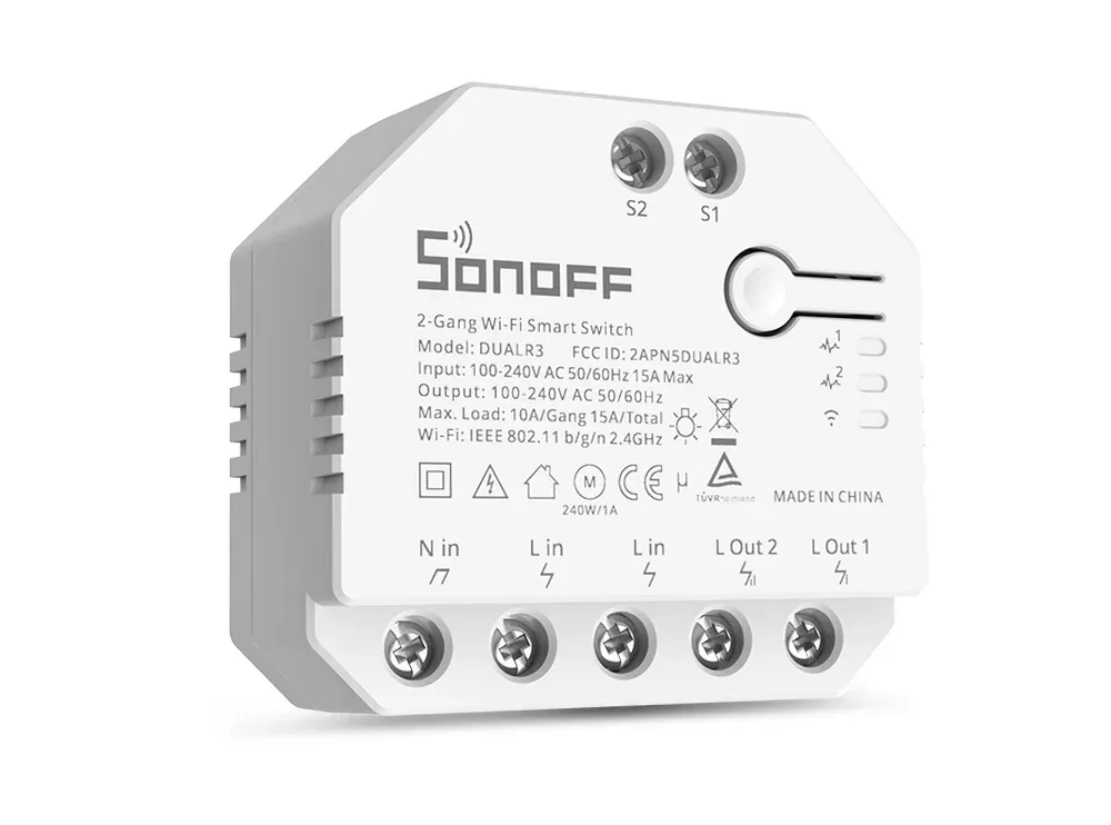 SONOFF DUALR3 듀얼 릴레이 Wi‑Fi 스마트 스위치 모듈