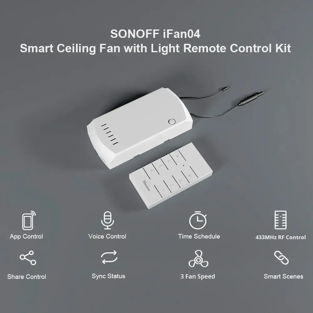 SONOFF iFan04 Wi‑Fi 스마트 천장팬·조명 통합 컨트롤러