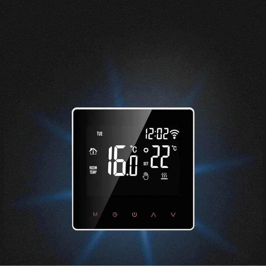 תרמוסטט חכם שחור ל-WiFi וחימום