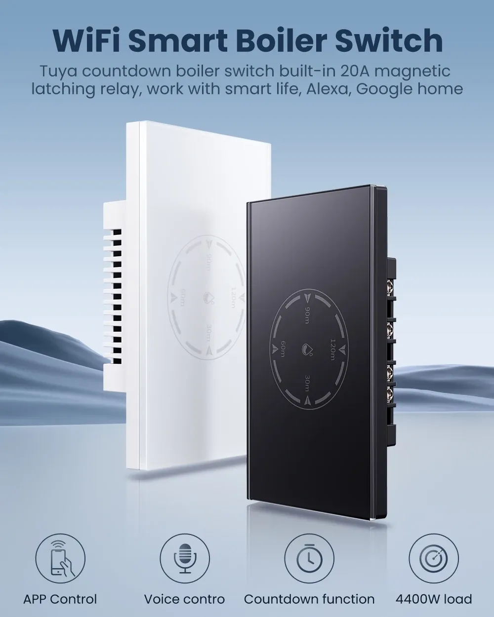 AVATTO Tuya Wi‑Fi 20A 스마트 보일러 터치 스위치