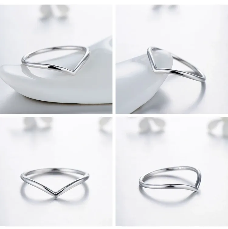 모디안 925 스털링 실버 클리어 CZ 스태킹 링