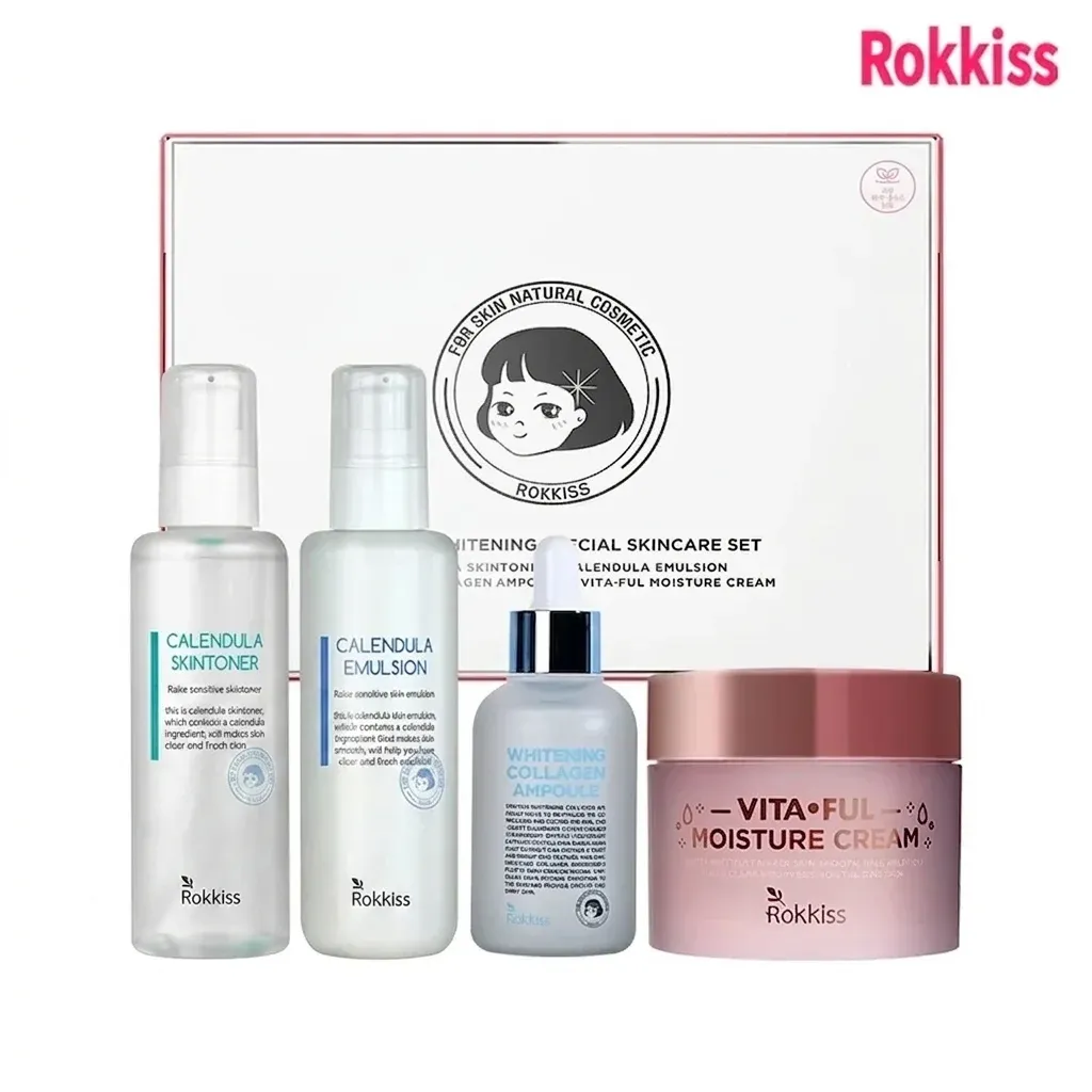 록키스 화이트닝 4종 스킨케어 세트