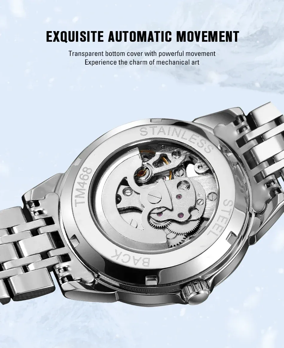 포시닝 468A 오토매틱 스켈레톤 비즈니스 시계