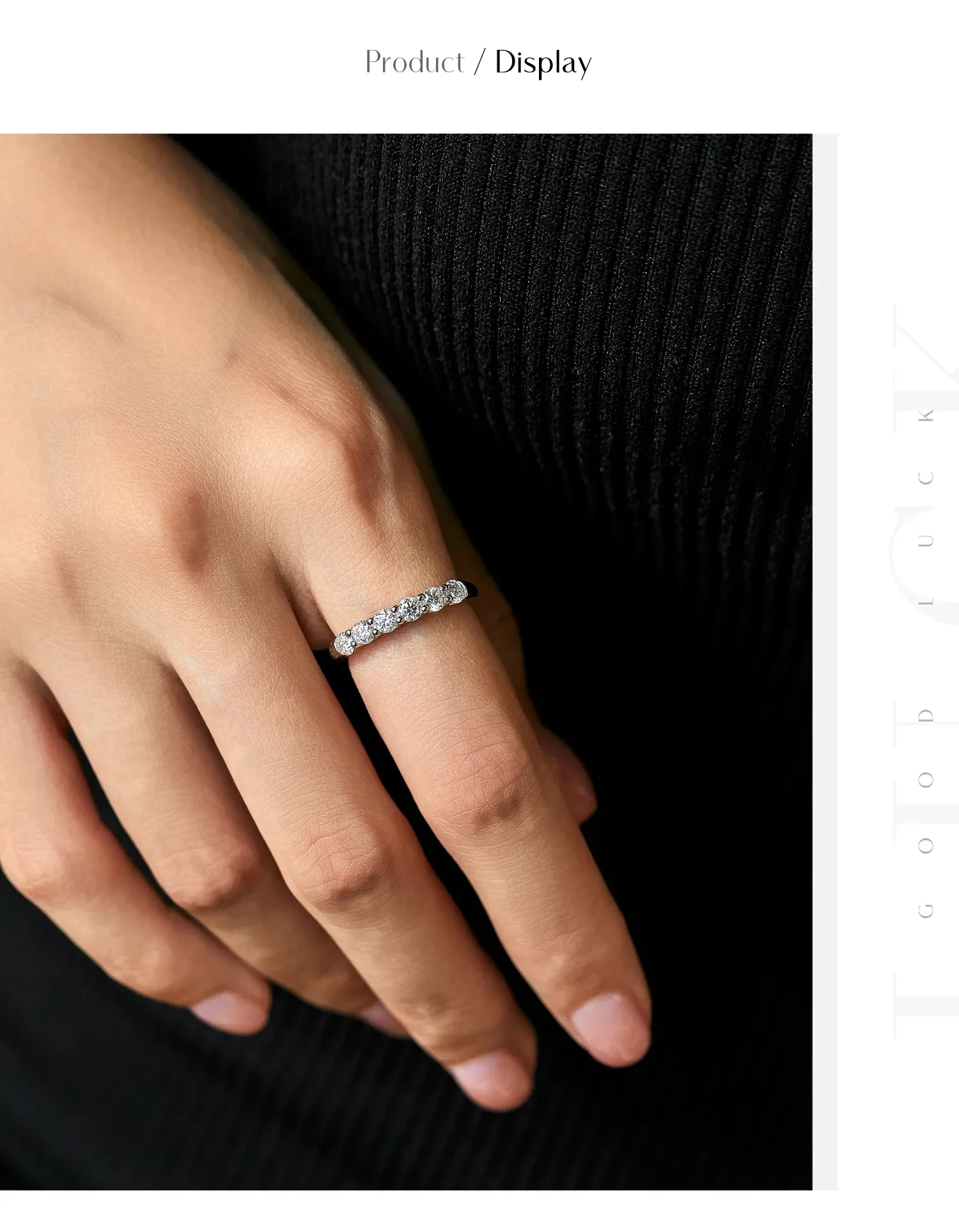 MODIAN D컬러 모이사나이트 925 실버 클래식 웨딩 밴드