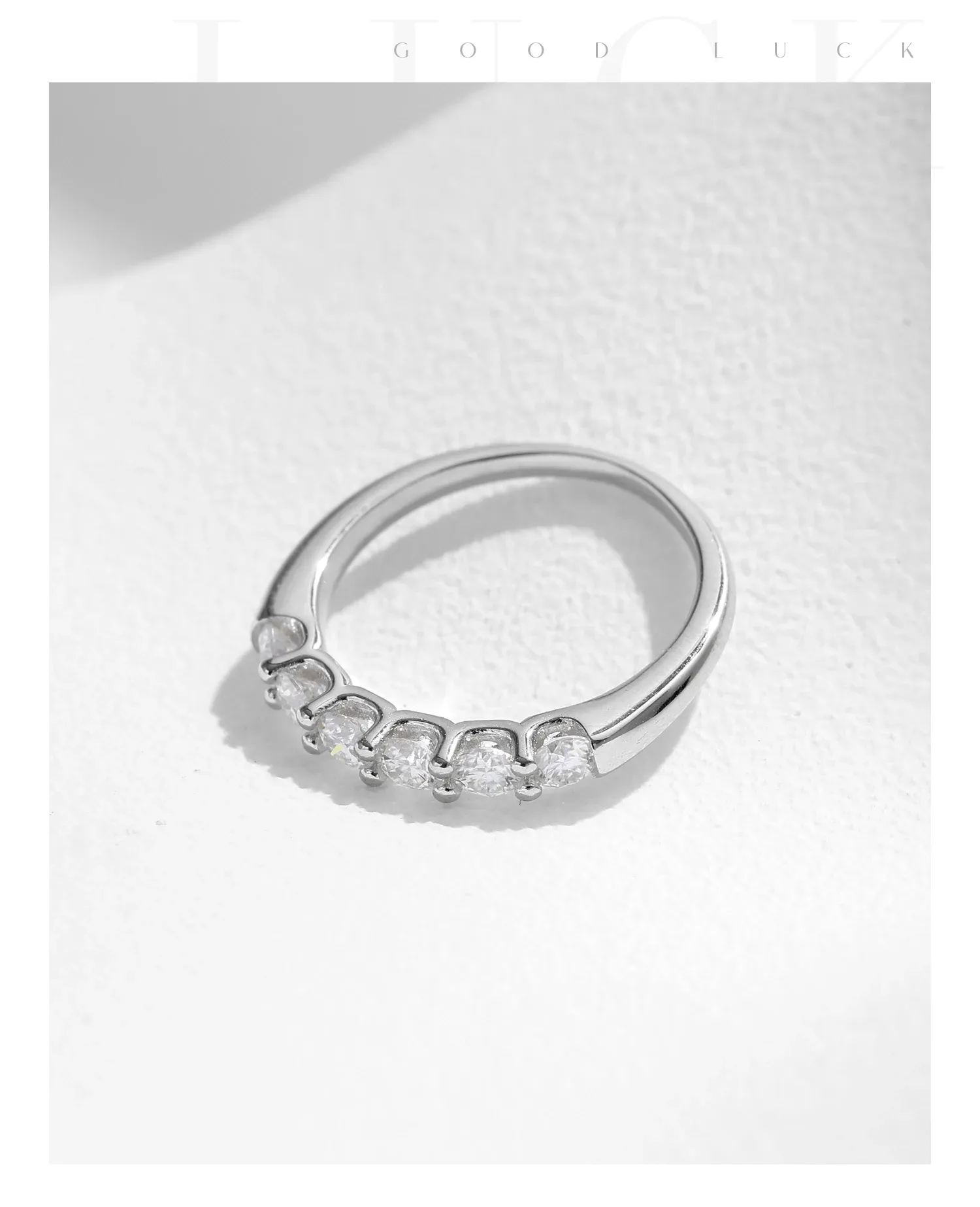 MODIAN D컬러 모이사나이트 925 실버 클래식 웨딩 밴드