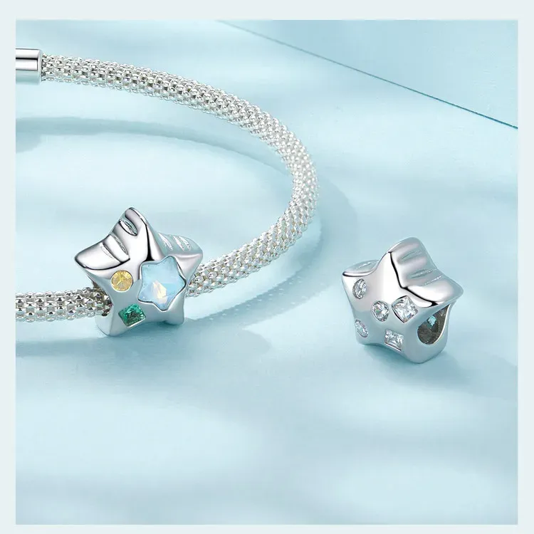 WOSTU 925 실버 에나멜 플라잉 드래곤 하트 참 펜던트