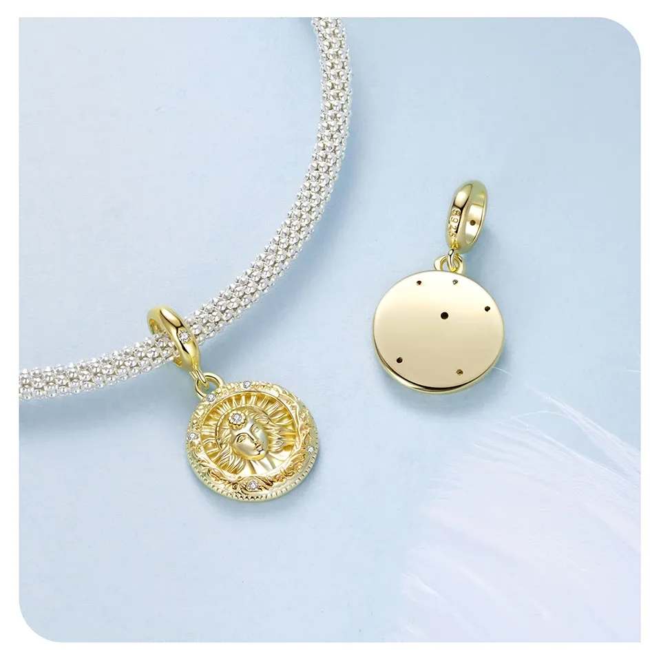 WOSTU 925 실버 태양·나침반 행운 참 펜던트