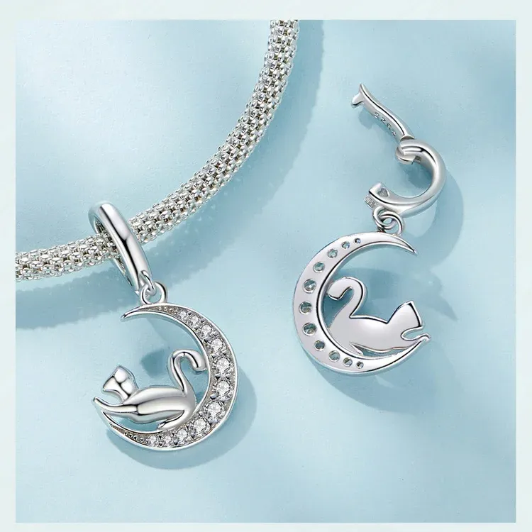 WOSTU 925 실버 에펠탑 지르콘 참 펜던트