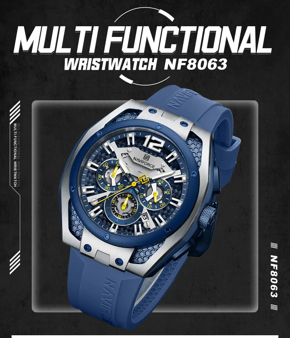 네비포스 NF8063 스포츠 크로노그래프 남성 쿼츠 시계