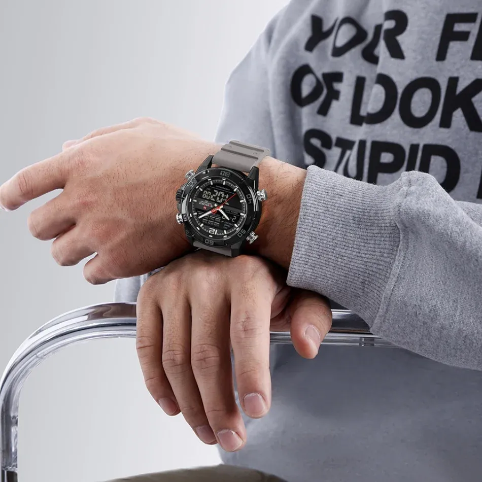 네비포스 남성용 아날로그·디지털 방수 크로노그래프 시계 NF9253T