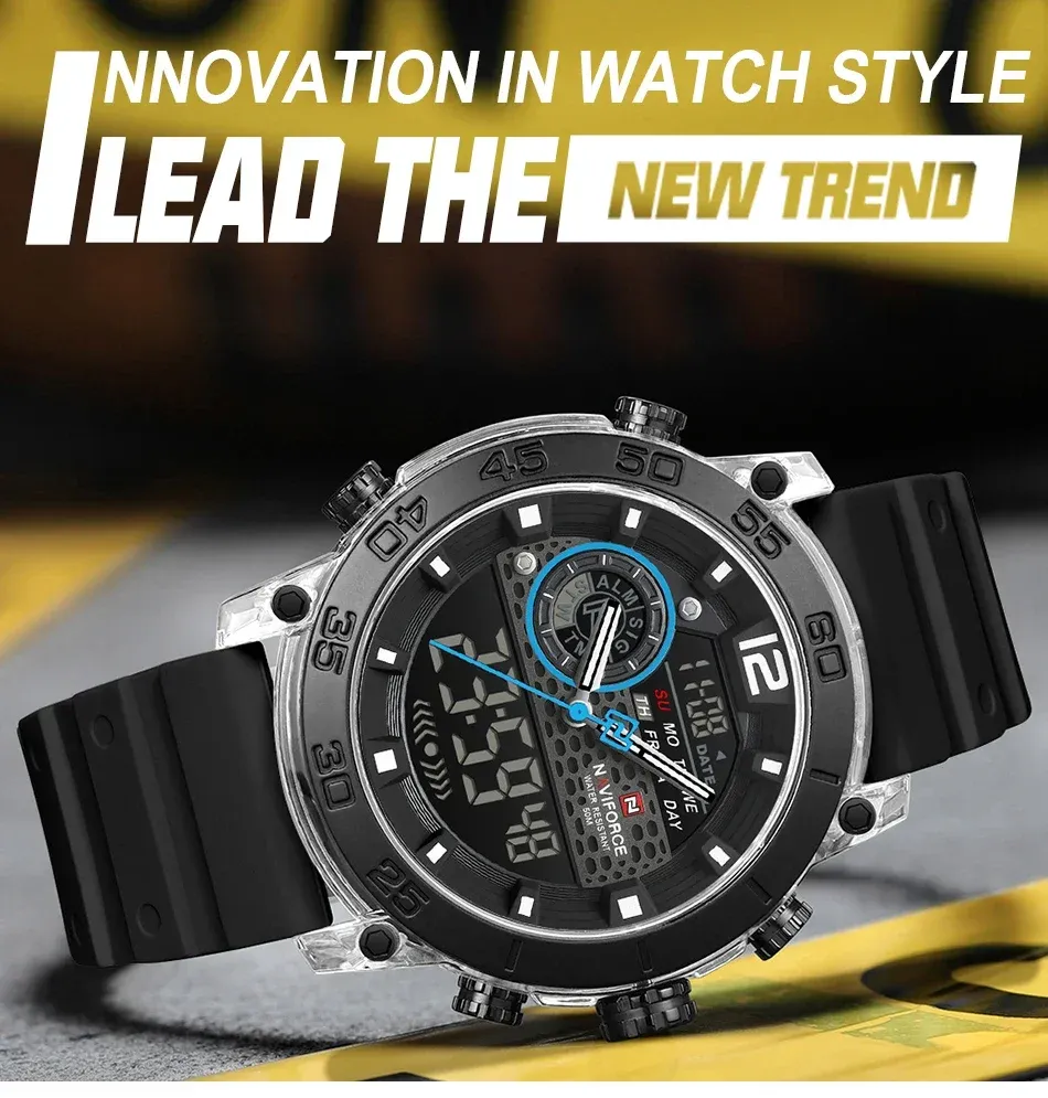 네비포스 NF6104 경량 듀얼 디스플레이 스포츠 시계