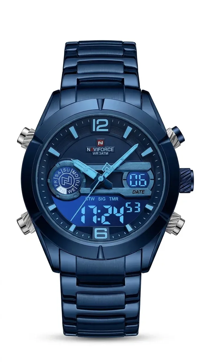 네이비 네비포스 듀얼 디스플레이 시계