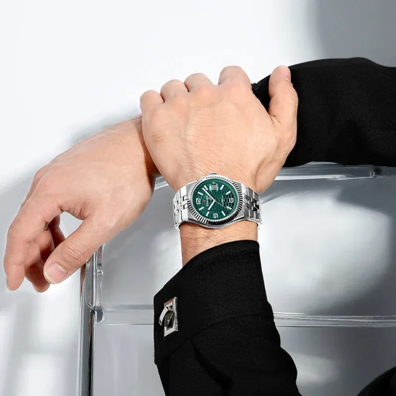 네비포스 NF9277 스테인리스 방수 캘린더 남성 쿼츠 시계