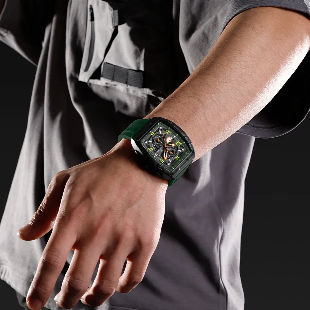 네비포스 NF8052 대형 다이얼 스포츠 캘린더 쿼츠 시계