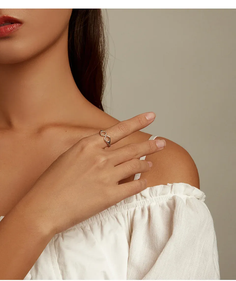 바모어 925 실버 이터니티 오픈 반지