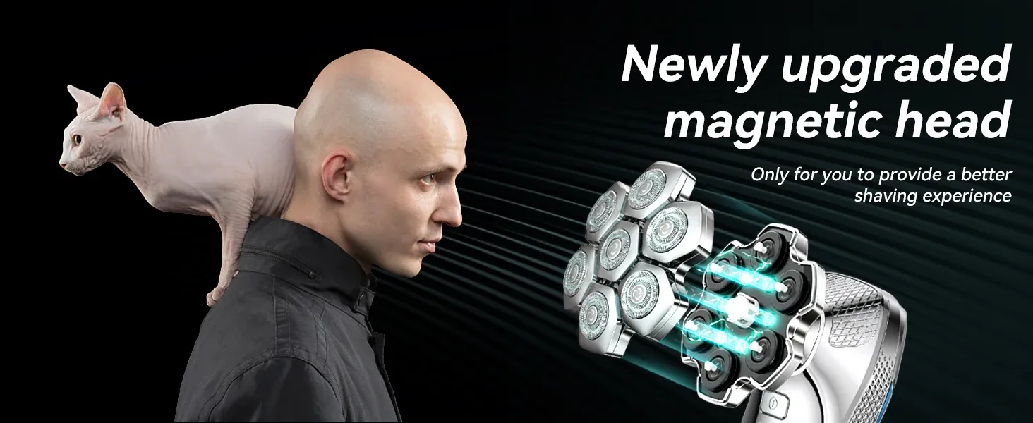 켄센 S18 7D 플로팅 전기 헤드 면도기 5in1 그루밍 키트