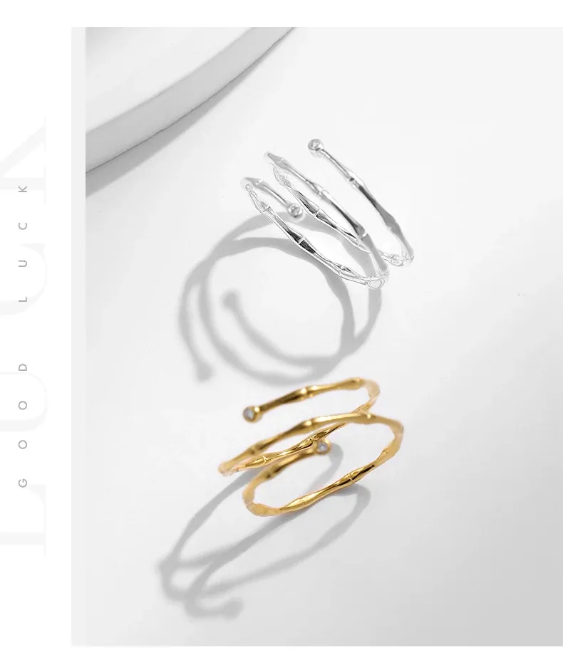 MODIAN 925 실버 빈티지 라인 조절 반지