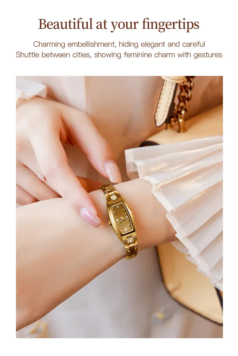 OLEVS 슬림 토노 다이아몬드 여성용 쿼츠 시계