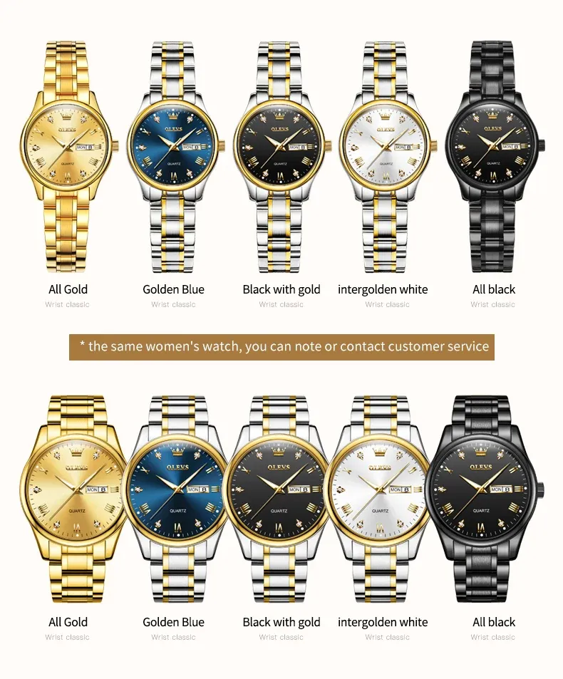 OLEVS 5563 여성용 로만 다이얼 비즈니스 방수 쿼츠 시계