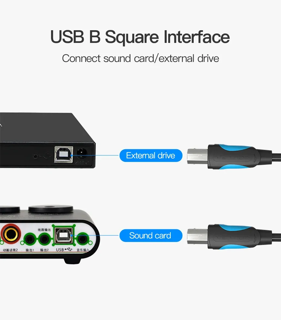 벤션 USB 2.0 프린터 연결 케이블 VAS-A16