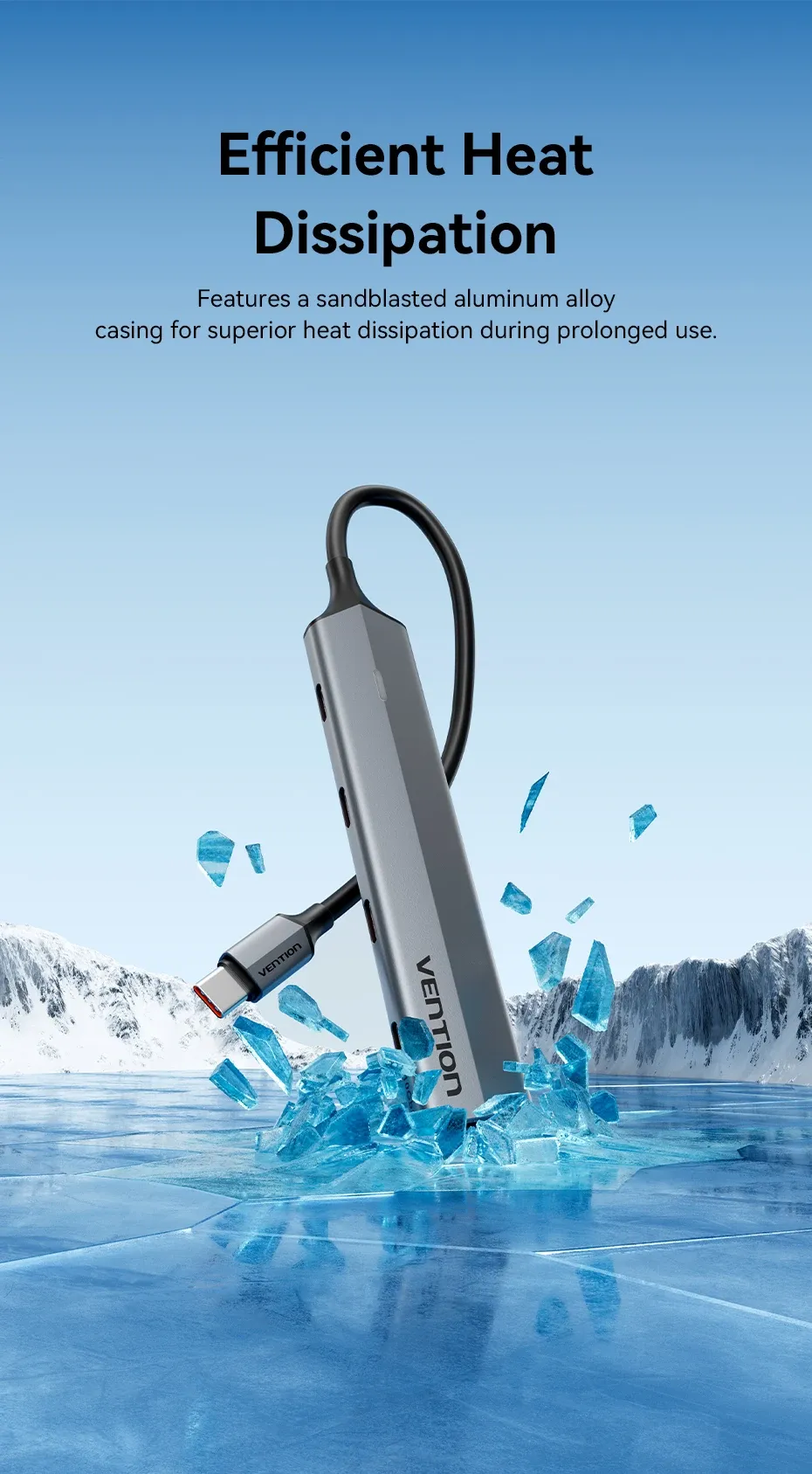 벤션 USB-C 3.2 Gen2 4포트 알루미늄 허브