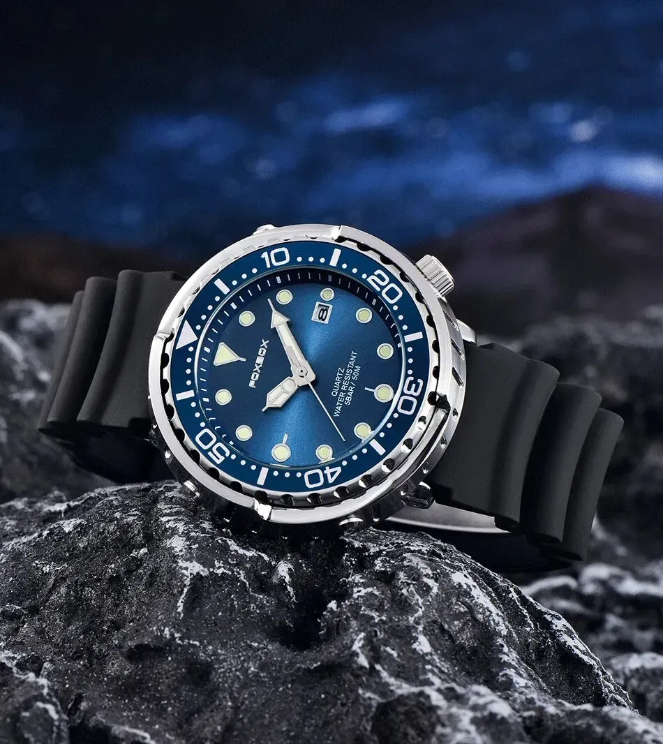 폭스박스 2024 방수 크로노그래프 밀리터리 쿼츠 시계