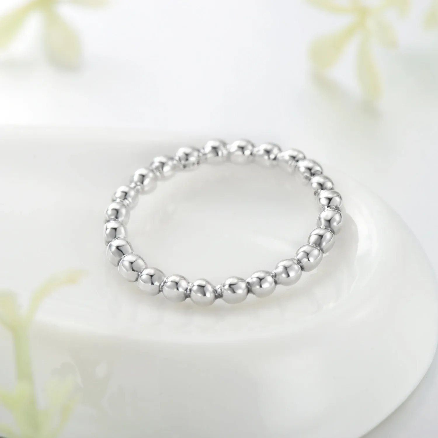 모디안 925 스털링 실버 미니멀 스택 링