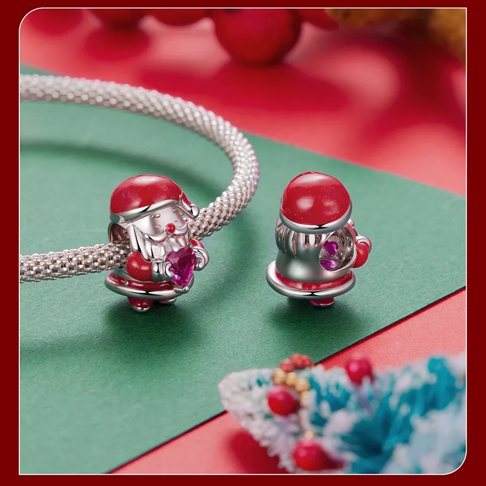 WOSTU 925 스털링 실버 크리스마스 트리 참 펜던트