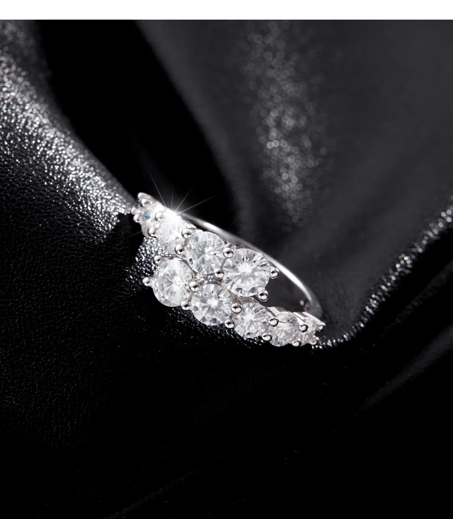 모디안 925 실버 라운드 지르코니아 이터니티 반지