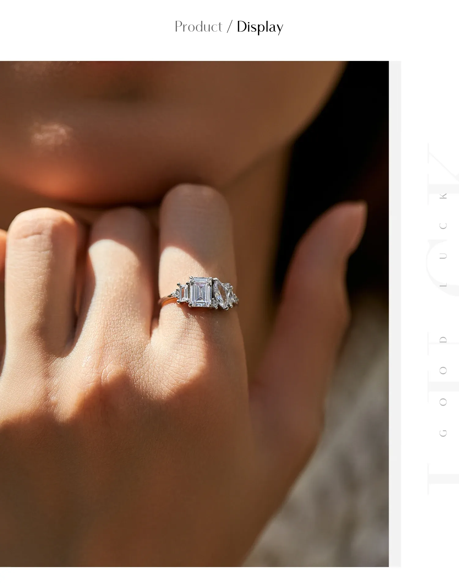 모디안 925 스털링 실버 마퀴즈 컷 지르코니아 웨딩 링