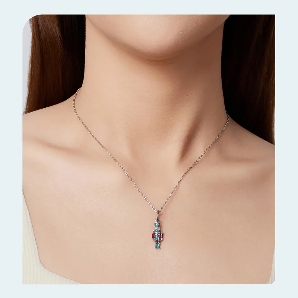 바모어 925 실버 호두까기 인형·반딧불 참 펜던트